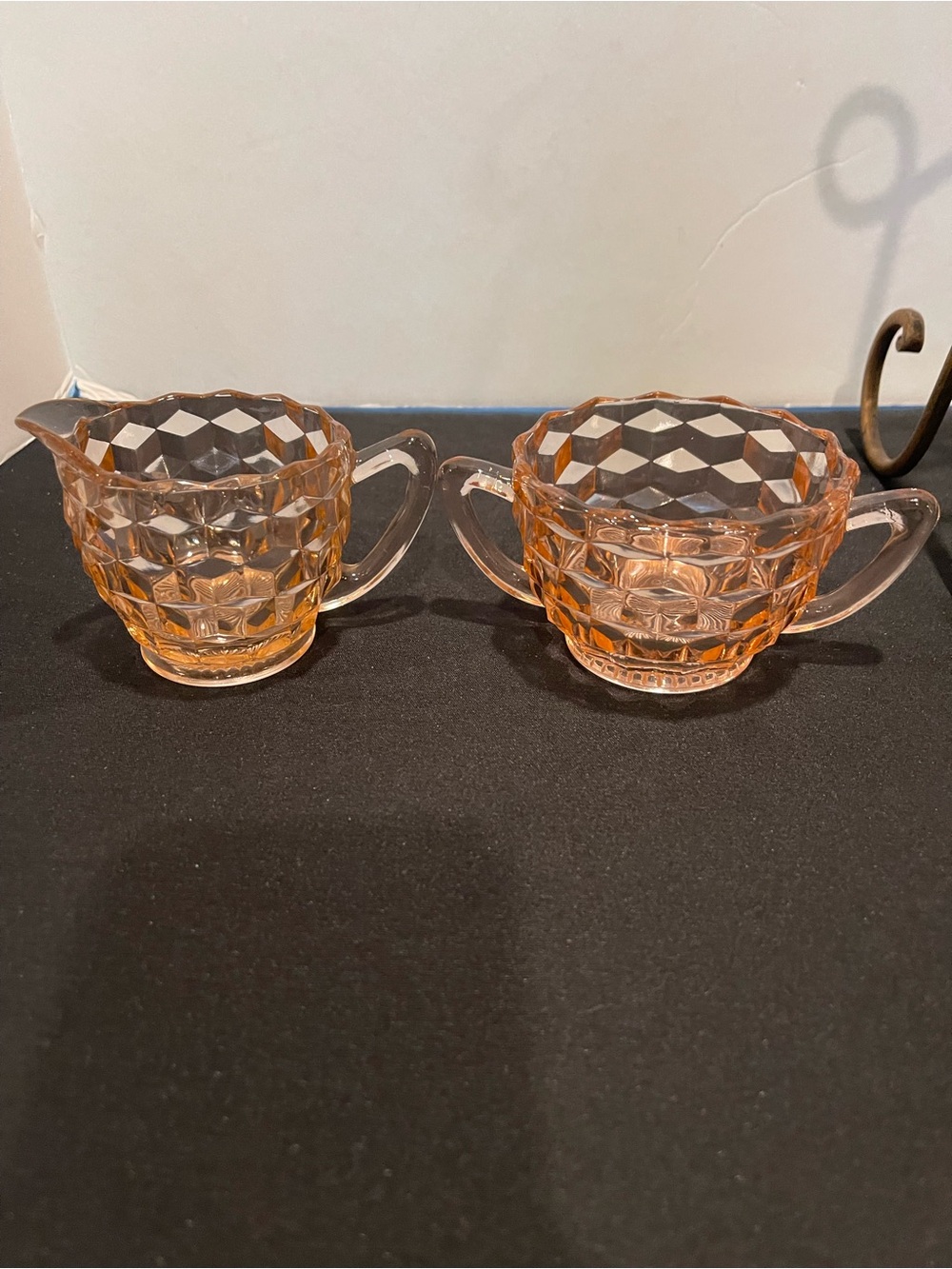Vintage Pink American Creamer and Sugar